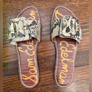 NWT Sam Edelman Granada Snake Print Slide Sandal size 9.5